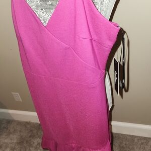 Lulu's Vibrant Fushia Midi Dress